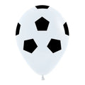 11 inch Sempertex Soccer Ball Latex Balloons All Over Print 50ct
