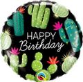 18" Round Birthday Cactuses Foil Balloon