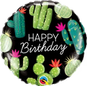 18" Round Birthday Cactuses Foil Balloon