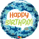 18" Birthday Fun Sharks Foil Balloon