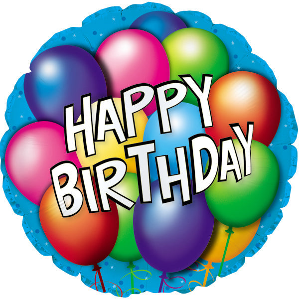 18" Happy Birthday Balloons